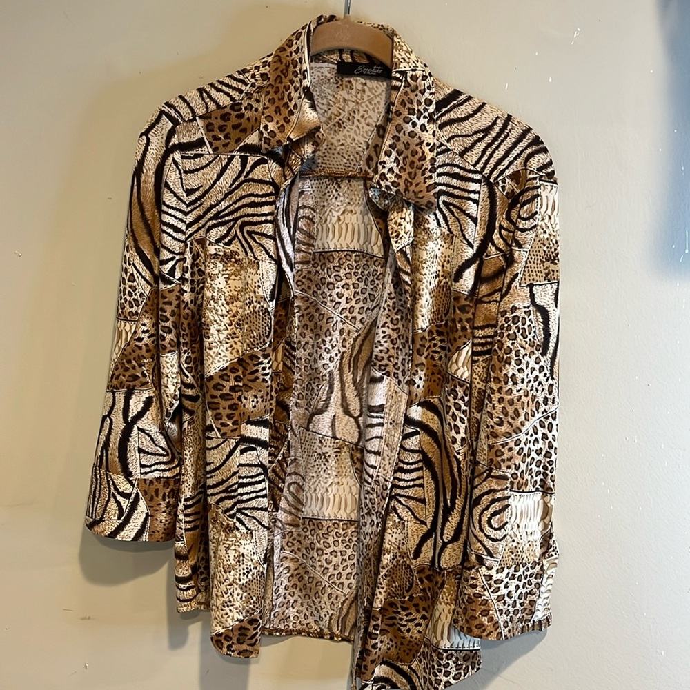 Essentials By Milano Button Up Blouse - image 1